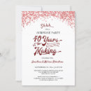 Search for surprise 40th anniversary invitations Ruby red