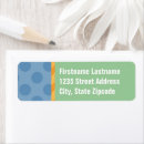 Search for blue polka dots return address labels Modern