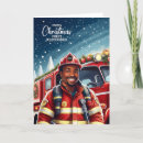 Search for fire truck christmas cards Fireman