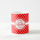 Search for red and white polka dot mugs Elegant