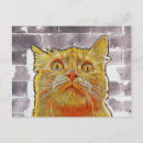 Search for trouble postcards Cat