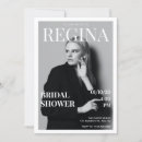 Search for bridal magazine invitations Black and white