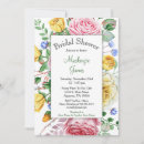 Search for yellow rose bridal shower invitations Feminine