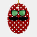 Search for mustache christmas tree decorations Red