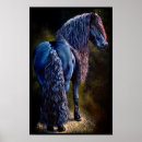 Search for black horse running art Friesian