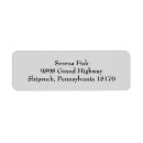 Search for light grey return address labels Plain