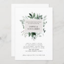 Search for grey christening invitations Botanical