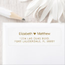 Search for gold hearts return address labels Bridal shower