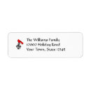 Search for red bird return address labels Winter