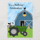 Search for blue tractor birthday invitations Boy