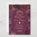 Search for burgundy and gold quinceanera invitations Sparkle