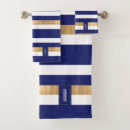 Search for blue and gold bathroom accessories Stripes