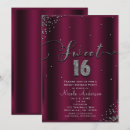 Search for burgundy and silver invitations Party