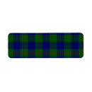 Search for gingham return address labels Green