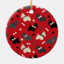 Search for scottie dog christmas tree decorations Red