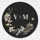 Search for rustic monogram stickers Black