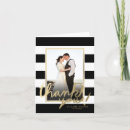 Search for black white stripes thank you cards Gold