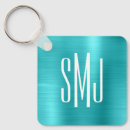 Search for aqua turquoise key rings Initials