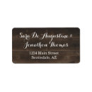 Search for rustic wood wedding return address labels Country
