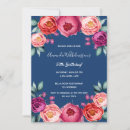 Search for rose gold and navy blue birthday invitations Blush pink