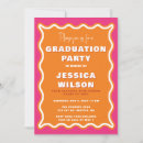 Search for pink orange graduation invitations Bold