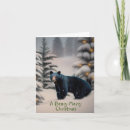 Search for black bear christmas cards Pine trees