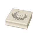 Search for flower rubber stamps Initials