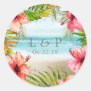 Search for hibiscus wedding stickers Island