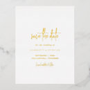 Search for gold foil save the date postcards Classic