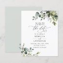 Search for budget wedding save the dates Eucalyptus leaves