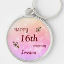 Search for 16th birthday key rings Elegant