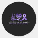 Search for cure cancer stickers Purple