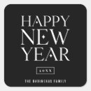 Search for modern new years stickers Black