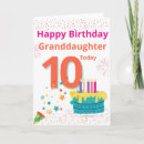 Search for granddaughters 10th birthday cards Cute
