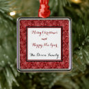 Search for paisley pattern christmas tree decorations Red