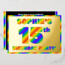 Search for rainbow quinceanera invitations 15th birthday