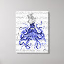 Search for vintage octopus canvas prints Flower leaves