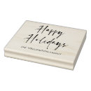 Search for happy holidays rubber stamps Calligraphy script