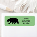 Search for black bears return address labels Silhouette