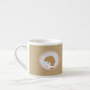 Search for lady in gold mugs Woman
