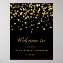 Search for black gold birthday party posters Chic