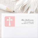 Search for christian cross return address labels Baptism