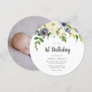Search for baby 1st birthday invitations Flowers