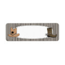 Search for cowboy hat return address labels Wild west