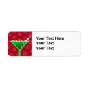 Search for martini return address labels Red