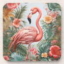 Search for flamingo coasters Tropical flowers