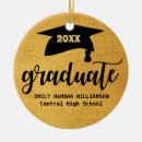 Search for graduation cap christmas tree decorations Gold