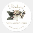 Search for winter flowers wedding stickers Thank you