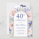 Search for purple gold 40th birthday invitations Roses