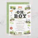 Search for green tractor baby shower invitations Cute